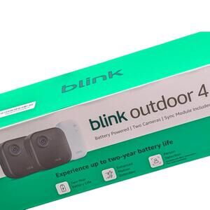 Blink Outdoor 4 Wireless Security Camera System 2 Cameras Sync Module Included‎